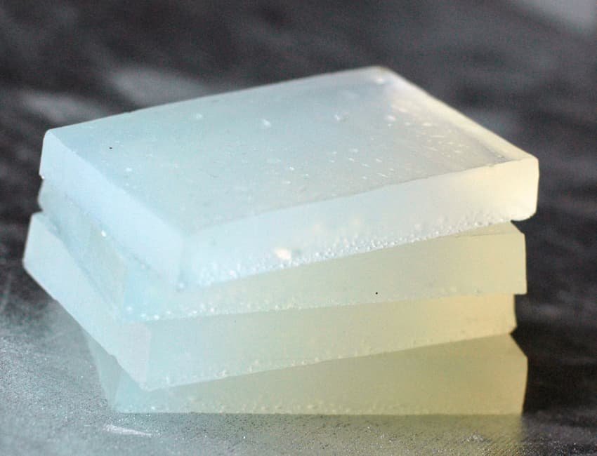 Jabón base de glicerina transparente